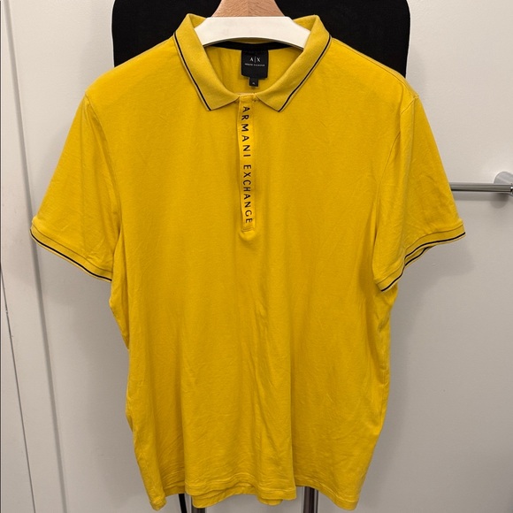 Armani Exchange Men's Polo in Vibrant Yellow - Picture 1 of 4